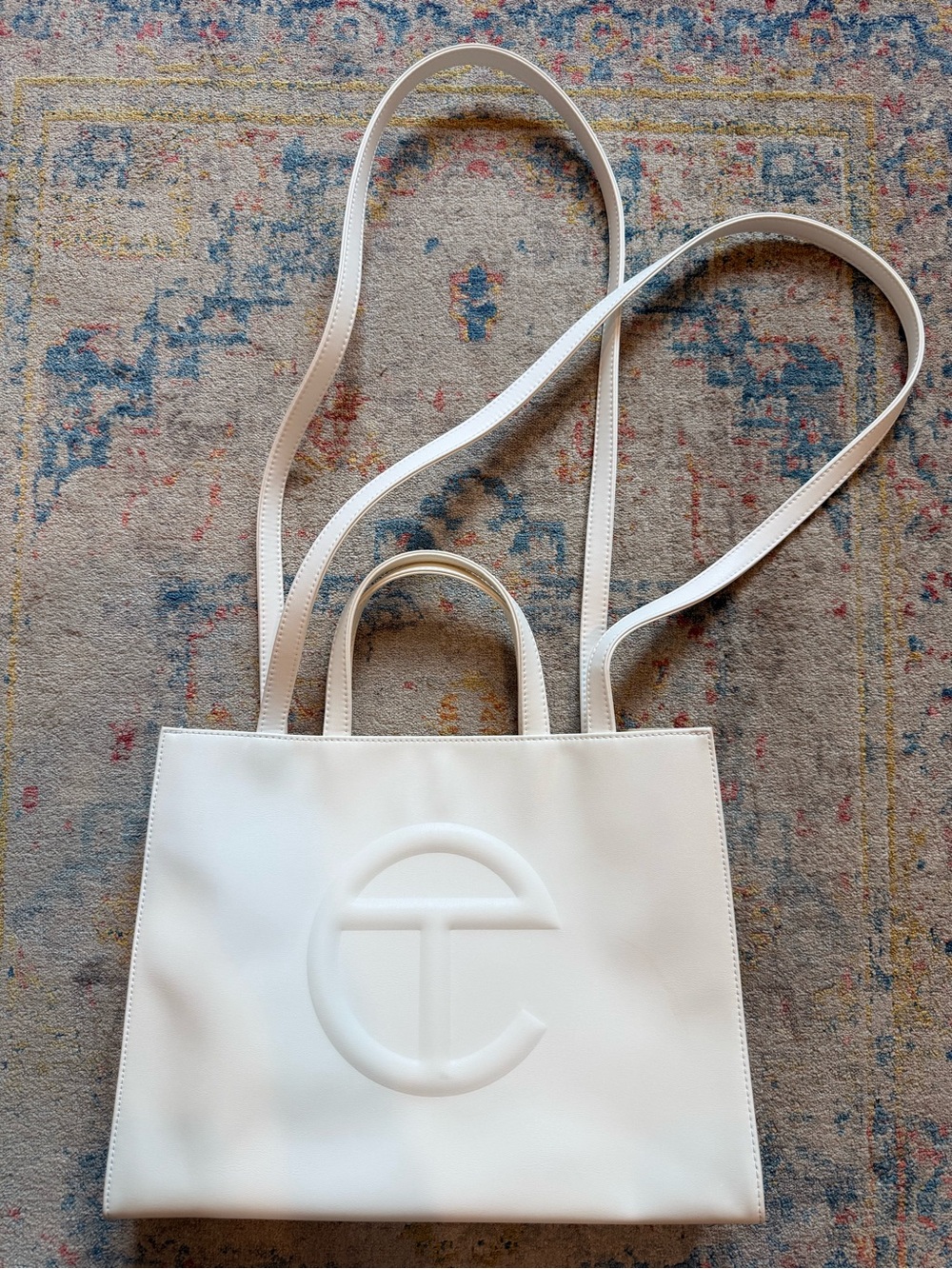 Telfar White Medium Tote